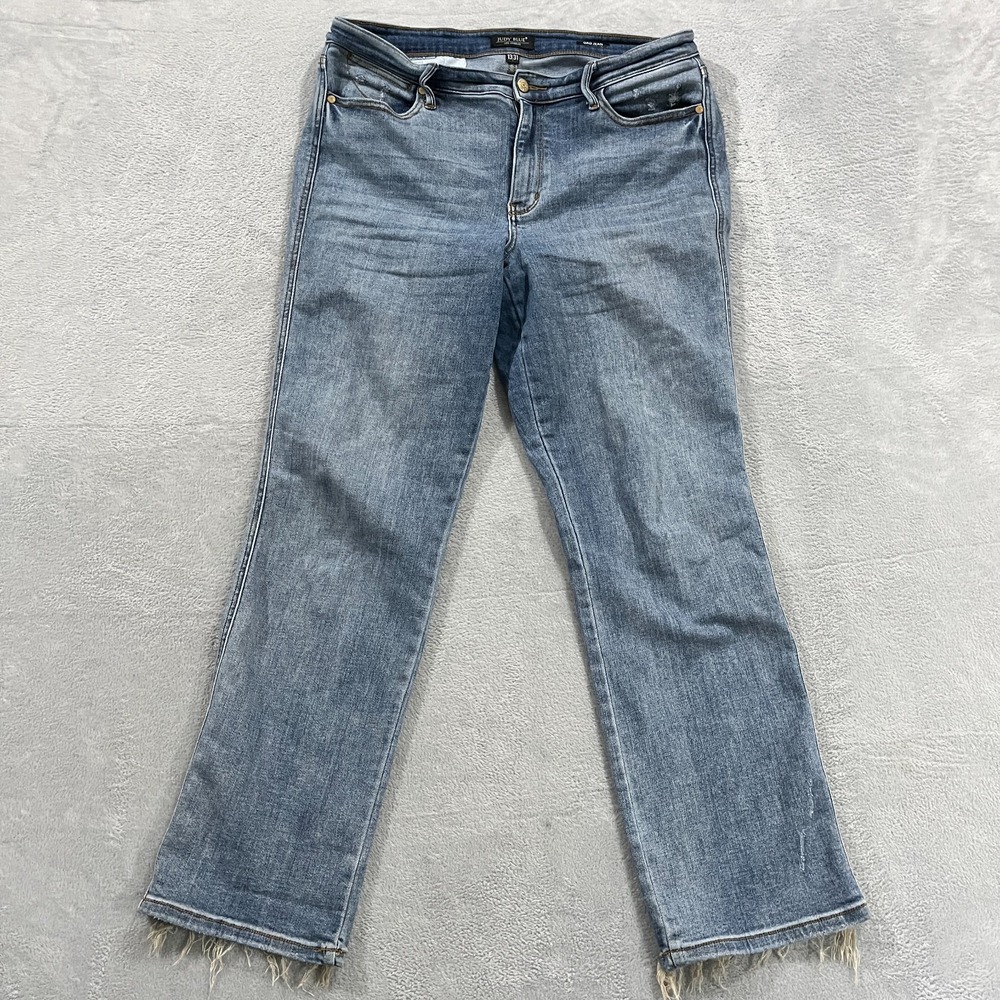 Judy Blue Dad Jeans 13 31 Blue Denim High Rise Straight Leg Zip Fly Y2K Retro